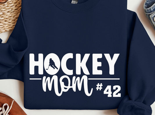Coton ouaté Hockey Mom avec no joueur