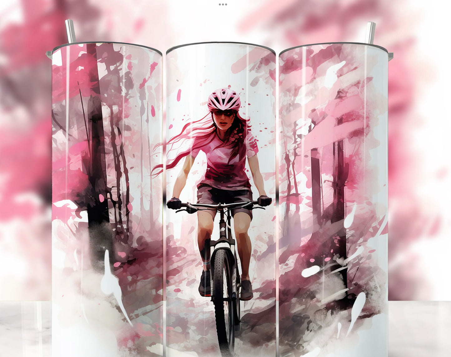 Verre en acier inoxydable bicycle rose
