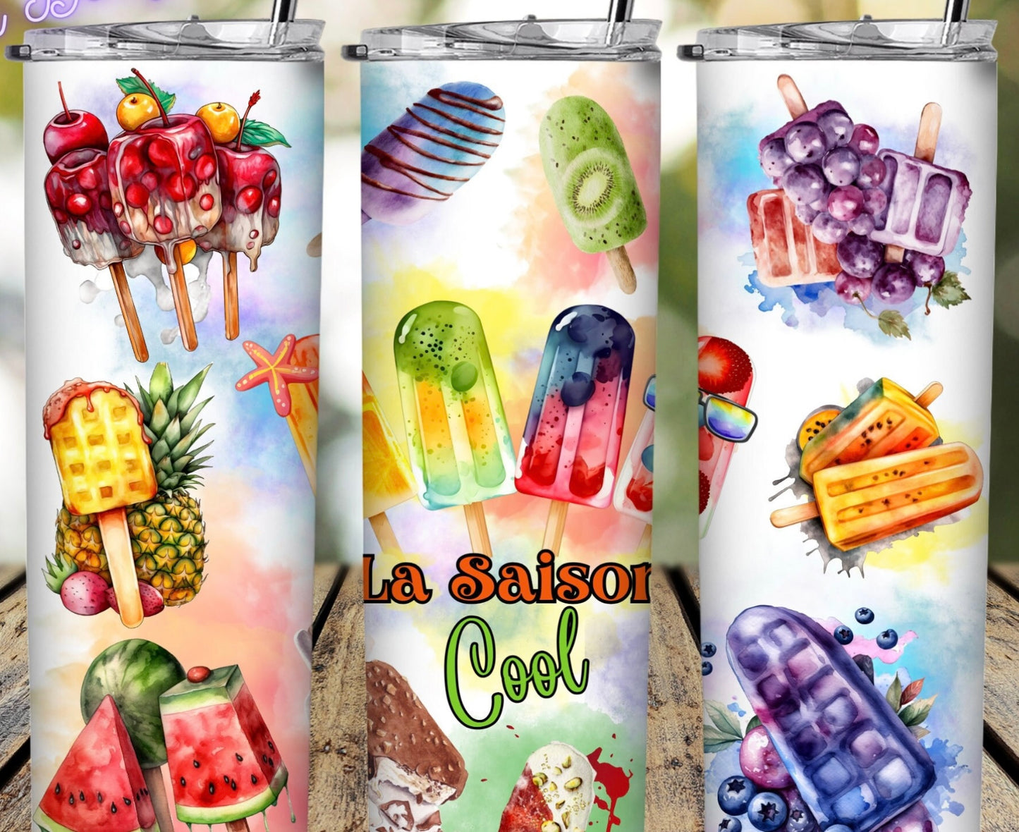 Verre en acier inoxydable popsicles