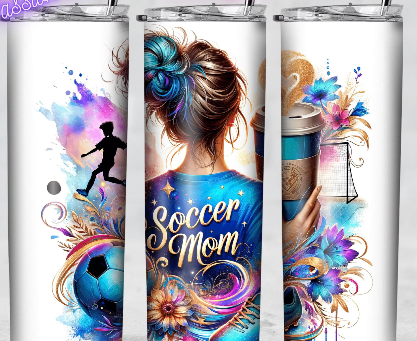 Verre en acier inoxydable soccer mom