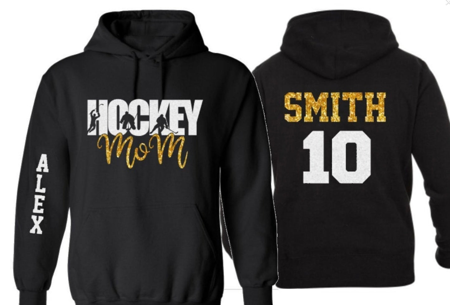 Hoodie Hockey Mom personnalisé