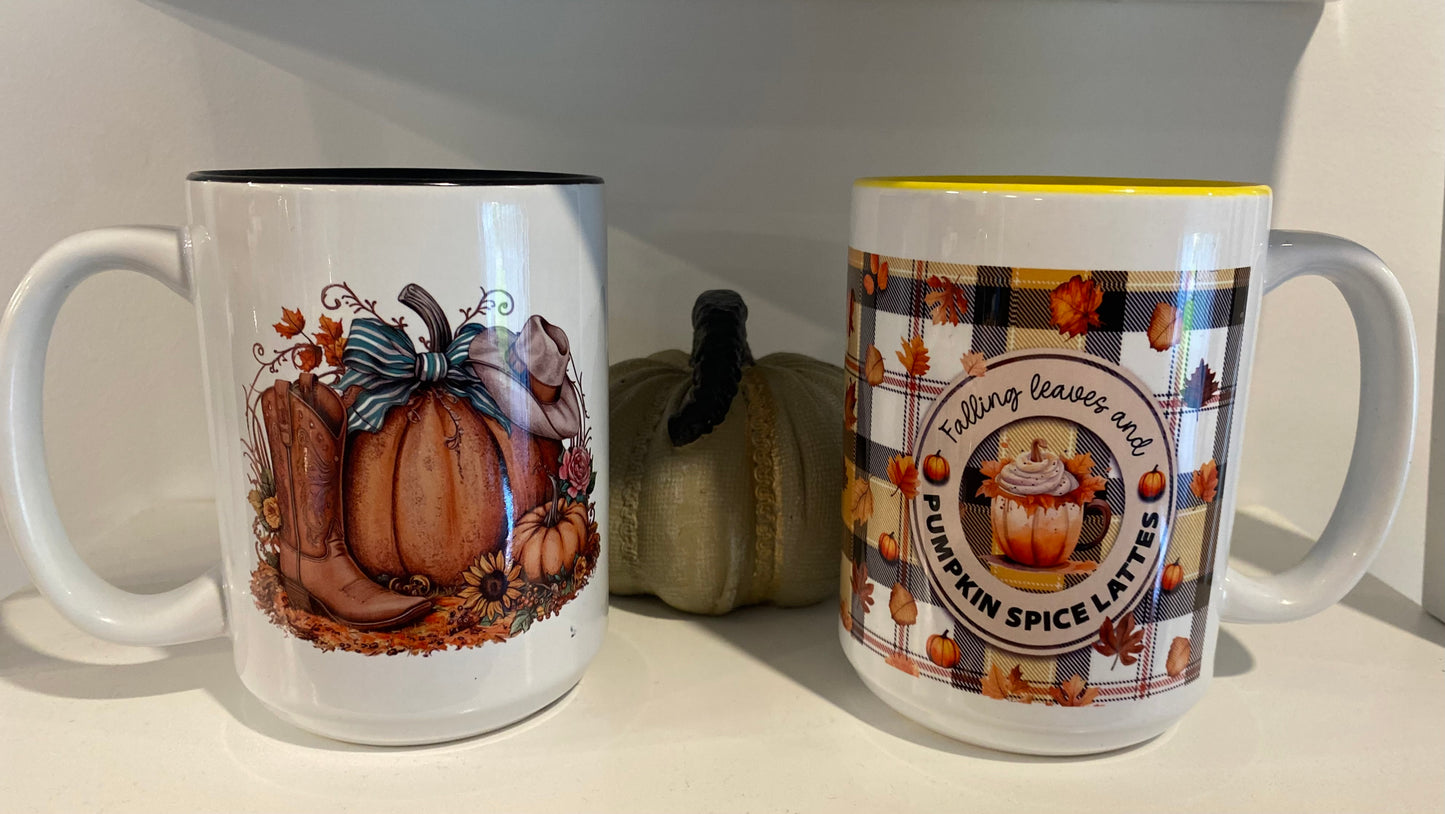 Tasse en céramique Automne Citrouille