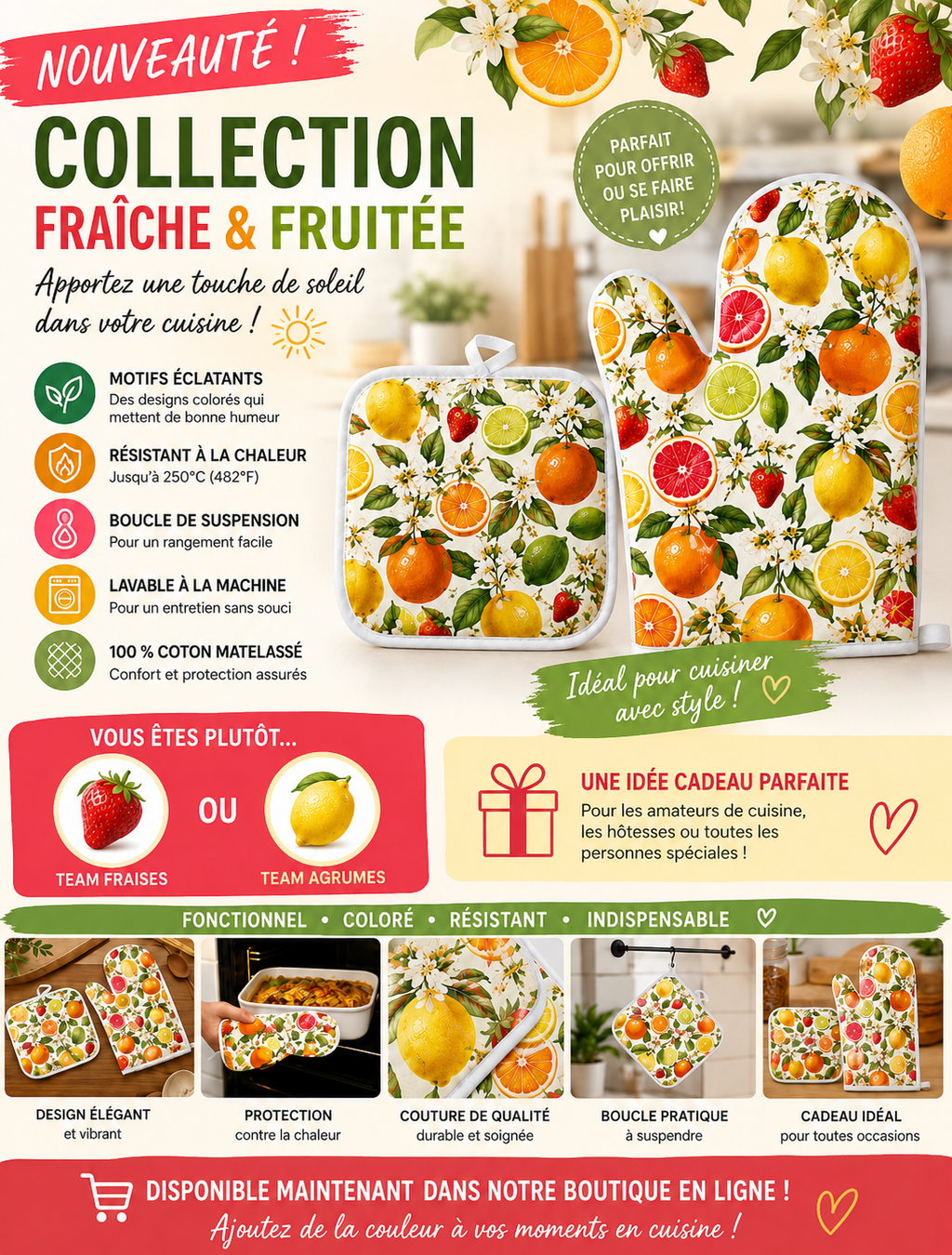 Mitaines et sous plats