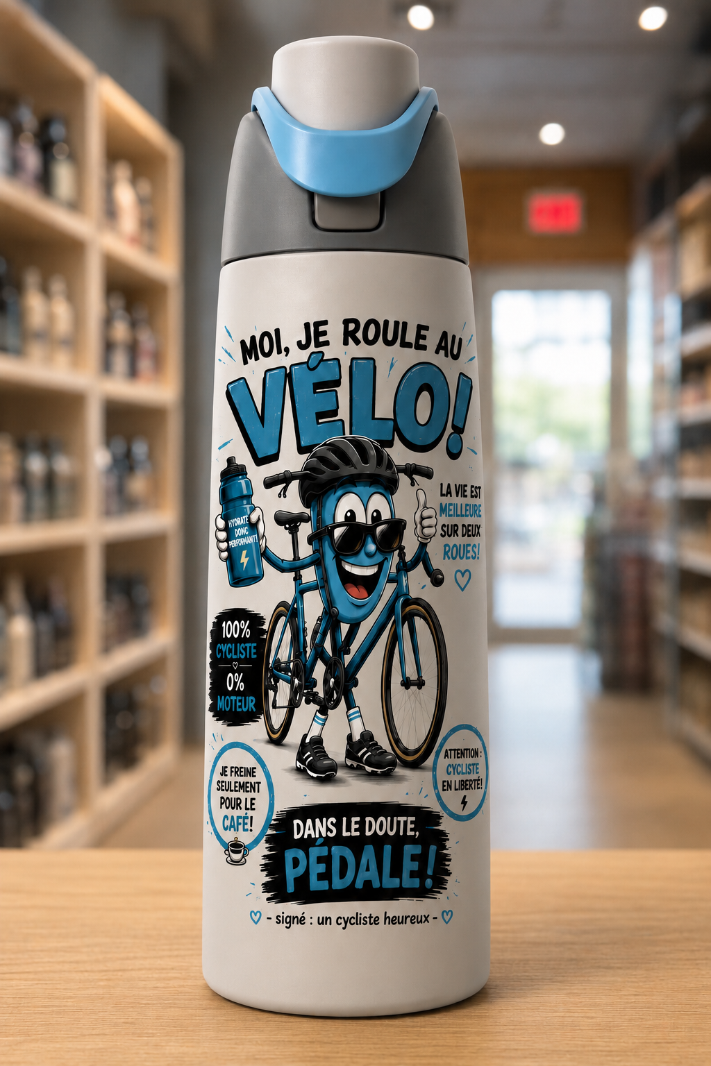🚴♂️ Monsieur Vélo &Madame Vélo – Gourdes 26 oz