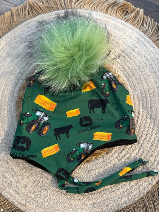 Tuque hiver enfant avec cordon
