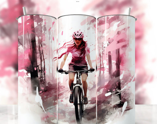 Verre en acier inoxydable bicycle rose