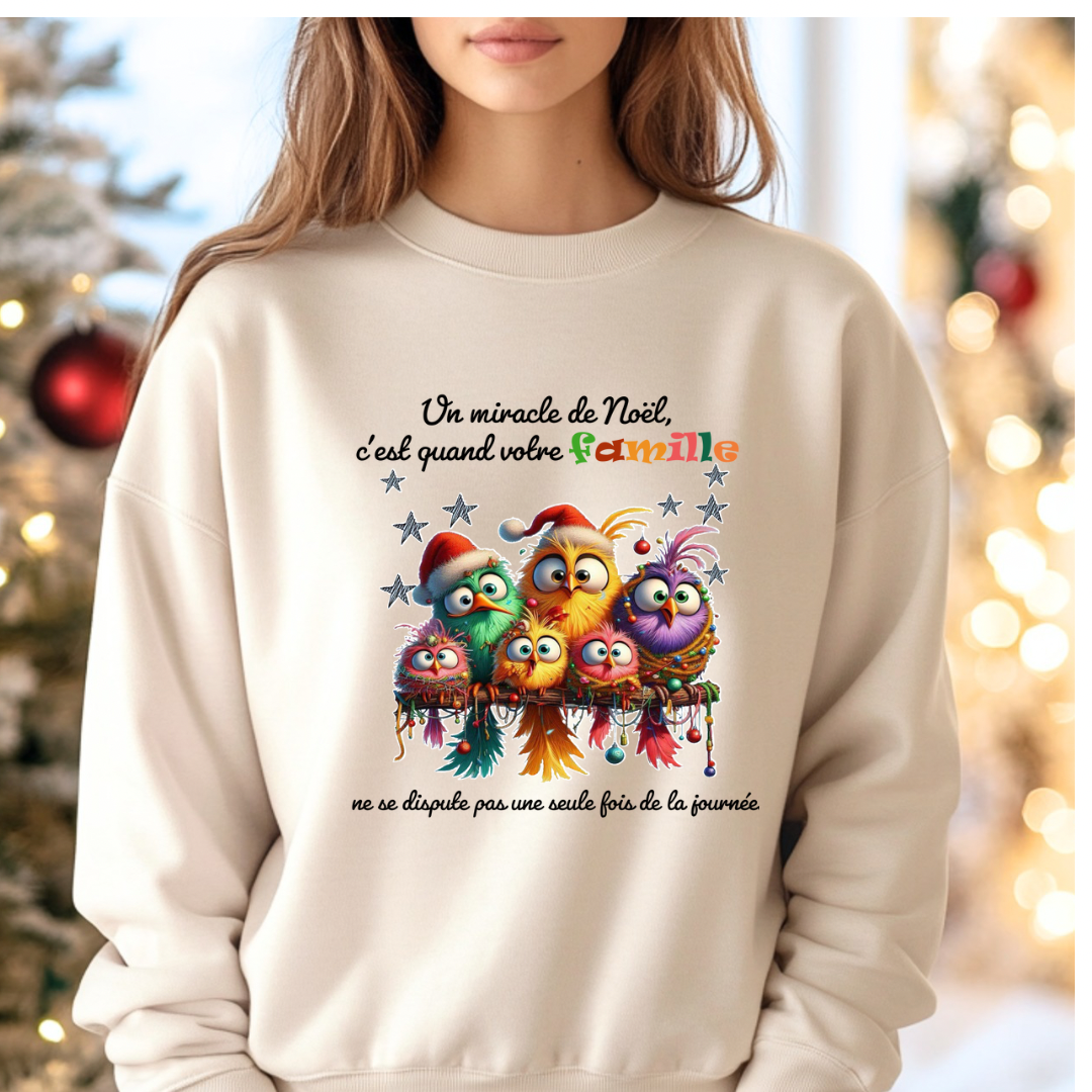 Coton ouate Noël en famille