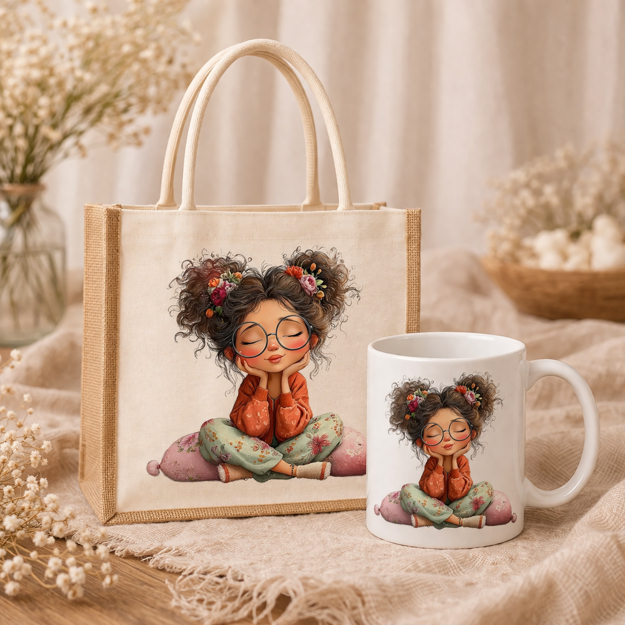 Ensemble sac & tasse – Impression DTF