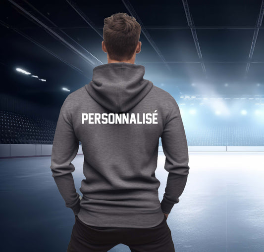 Coton ouaté Hockey Nom personnalisé dans le dos